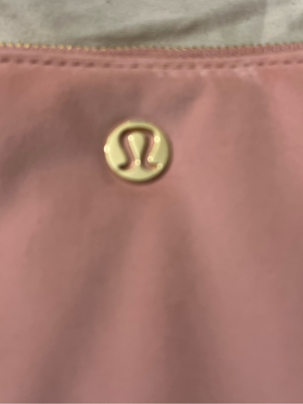 lululemon athletica Blush Pink Wristlet Clutch with Gold Logo - Picture 2 of 5